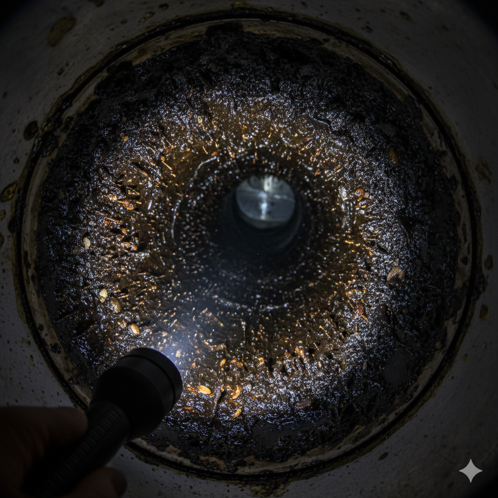 Avant - Ramonage conduit d'extraction