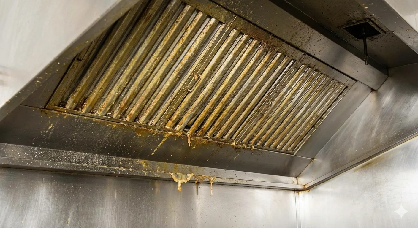 Avant - Dégraissage complet hotte