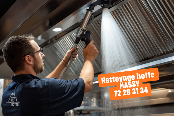 Intervention de dégraissage de hotte professionnelle à Massy