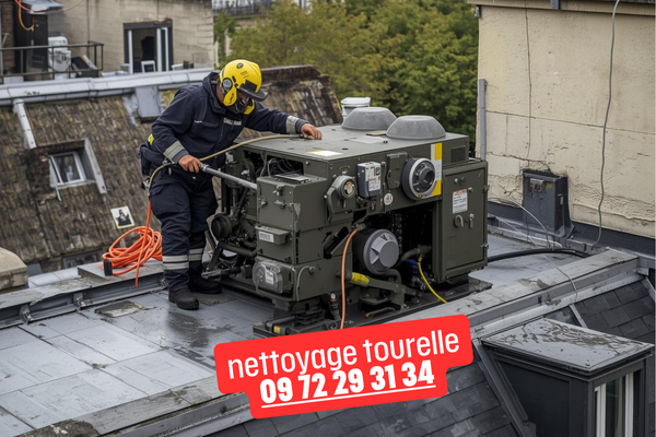 Nettoyage du moteur tourelle