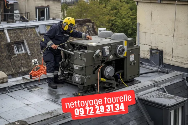 Nettoyage du moteur tourelle